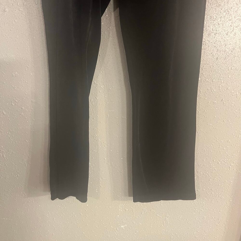 Vtg Young USA Womens Lg Low rise Black Lounge Pants Straight Leg 16" inseam 31" - Picture 3 of 14